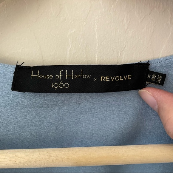 House of Harlow 1960 x Revolve Blue Pink Floral Wrap Dress XS - Picture 9 of 13